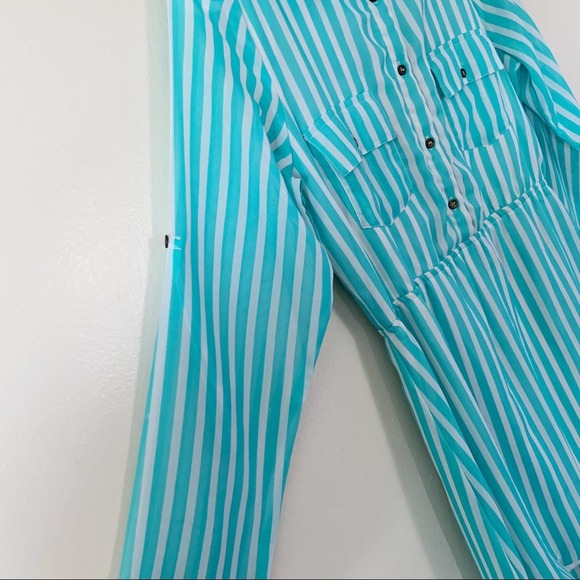 Indulge Teal dress Size Large - Picture 7 of 9